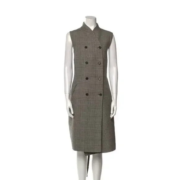 Ralph Lauren Collection Purple Label Wool Dress Double-Breasted Classic Plaid 14 - Picture 2 of 12